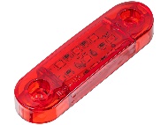 Фонарь габаритный 9-ти диодный LED (красный) короткий 12-24V, L-85 мм (9628К)